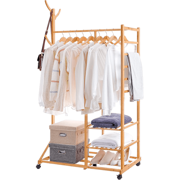 Homde Clothing Rack Bamboo