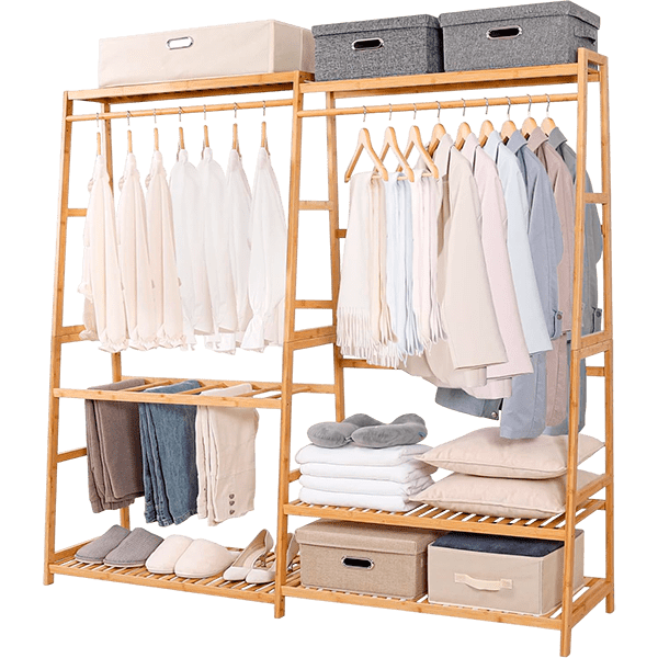 Homde Bamboo Clothes Rack