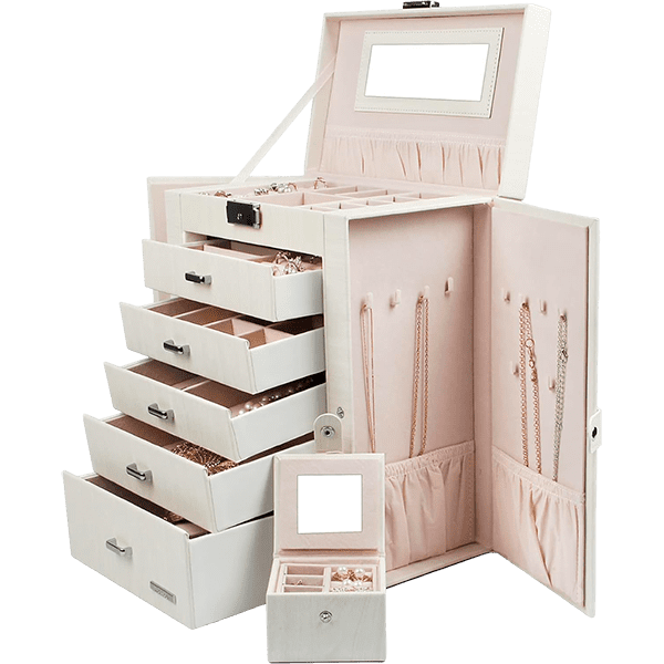 Homde 2 in 1 Huge Jewelry Box