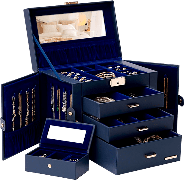 Homde 2 IN 1 Jewelry Box for Women